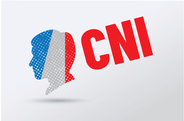 Obraz premium CNI - acronyme - Carte nationale d'identité