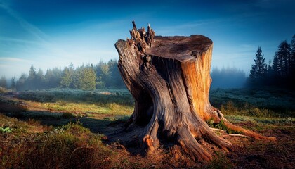 large tree stump
