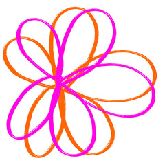 Flor laranja rosa desenho vector ilustra&ccedil;&atilde;o natureza floricultura