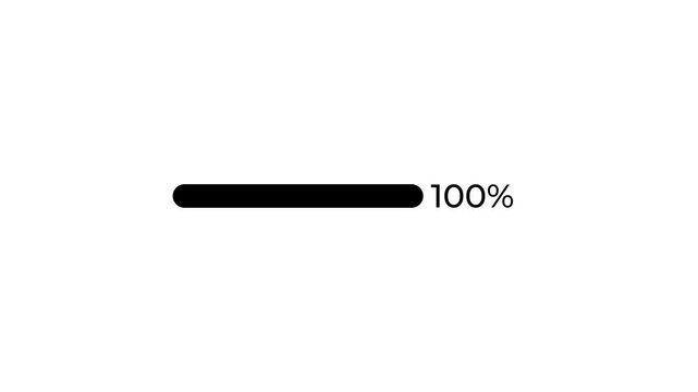 Loading bar animation on a transparent background. new alpha loading bar