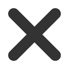 Obraz premium PNG Bold black X symbol illustration on transparent background