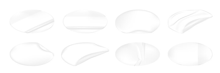 Set of eight abstract, metallic, reflective shapes. Each shape is unique, showcasing smooth, reflective surfaces. Abstract metallic art with reflective design. Sticker element vector set.