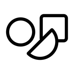 PNG Geometric shapes outline vector, user interface icon on transparent background