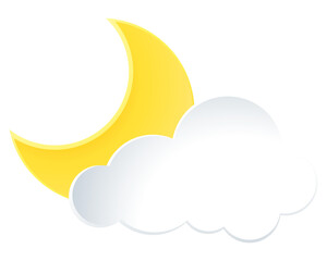 Moon png cloud sticker collage, 3d transparent clipart