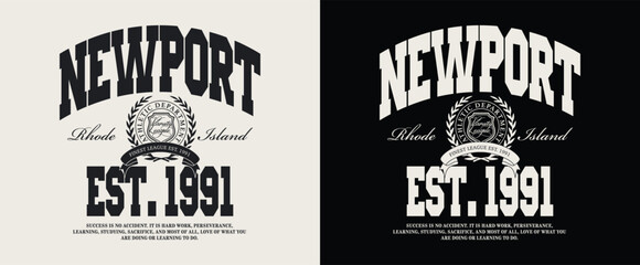 Vector Artwork In Varsity Style, Perfect For T-shirts And Sweatshirts