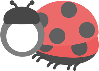 유치원 어린이집 환경구성 무당벌레 얼굴합성도안 일러스트