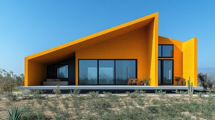 Desert Modern Orange House Exterior