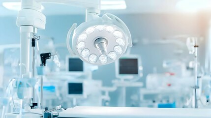 Modern Operating Room Equipment With Lighting