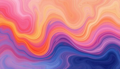 Fototapeta premium Dynamic Abstract Digital Art of Wavy Lines in Pink, Orange, Yellow, and Blue