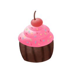 cupcake with cherry