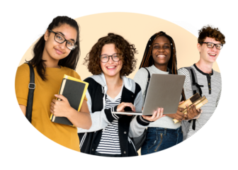 High school students png badge sticker, transparent background