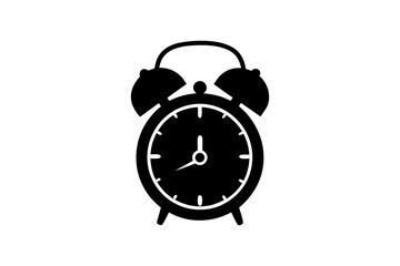 creative silhouette of an alarm clock icon vector illustration