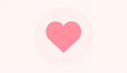 Heart illustration on soft pastel background