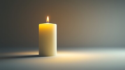 candle in a minimalist setting