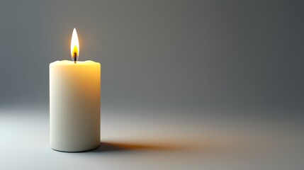 candle in a minimalist setting