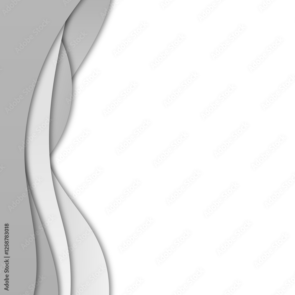 Poster gray curve frame template design element