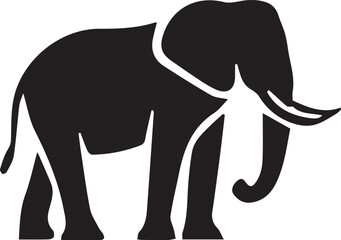 elephant silhouette vector illustration
