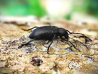 stag beetle on the tree