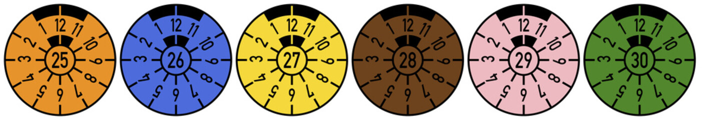 German vehicle inspection stickers / goods vehicle test certificate (