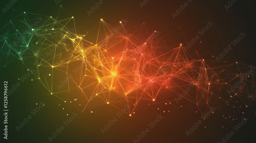 Poster digital abstract technology background with lights and data representing future cyber network securi