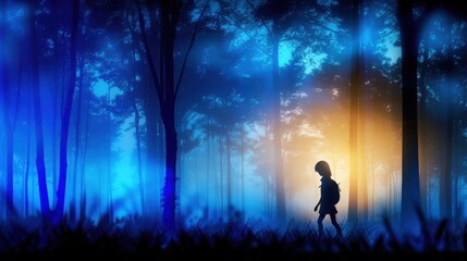 Fototapeta premium Collection of 1980 anime illustration LO FI music cover and banner, sadness, dreams, peace, mindfulness, sleepless emotion.