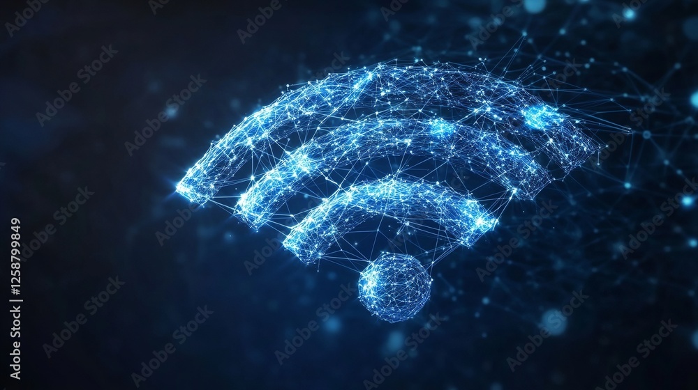 Poster wireless network connection technology background concept