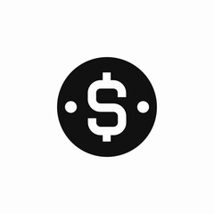 internet dollar banking icon sign vector