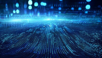 digital technology background digital data dots blue pattern pixel background