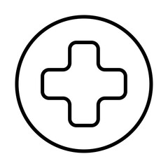 Add Icon Outline vector symbol sign