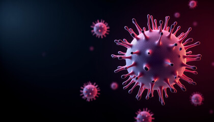 Artistic representation of Plasmodium malaria parasite against dark background, scientific illustration