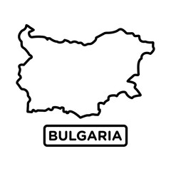 Bulgaria map icon Outline vector symbol sign