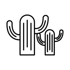 Cactus icon Outline vector symbol sign