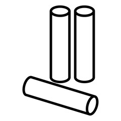 Chalk icon Outline vector symbol sign