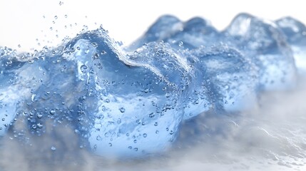 Obraz premium Abstract Blue Water Bubbles Splashing Texture