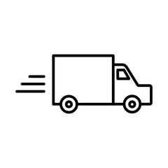 delivery truck icon Outline vector symbol sign