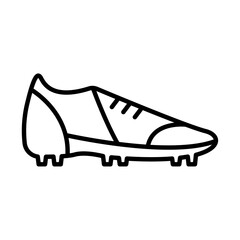 football soccer shoes icon Outline vector symbol sign