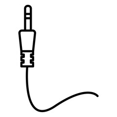 Jack cable icon Outline vector symbol sign