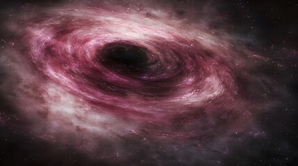 Fototapeta premium Stunning Pink Nebula Cosmic Vortex Swirling Galaxy Space