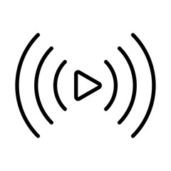 Live icon Outline vector symbol sign