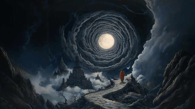 3d rendered illustration of a spiral galaxy