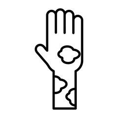 mottled skin icon Outline vector symbol sign