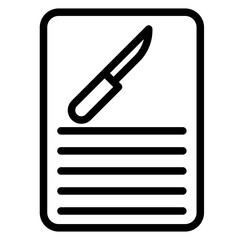 Crime Report line icon