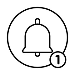 Notification icon Outline vector symbol sign