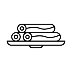 Popiah icon Outline vector symbol sign