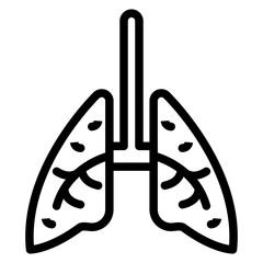 Lungs line icon