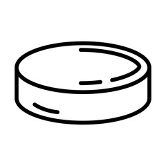 Puck icon Outline vector symbol sign