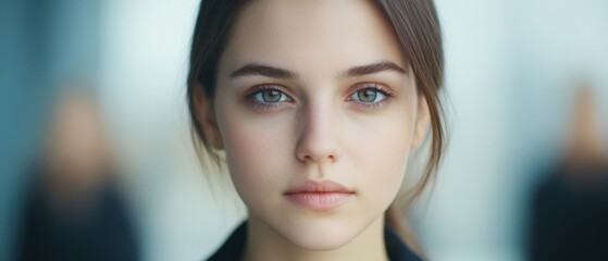 Portrait of a Young Woman with Green Eyes
