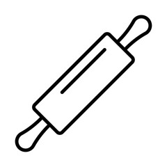 rolling pin icon Outline vector symbol sign