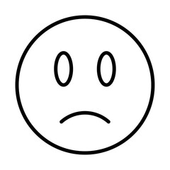 Fototapeta premium sad icon Outline vector symbol sign