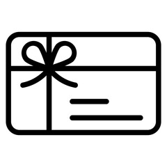 Gift Card line icon